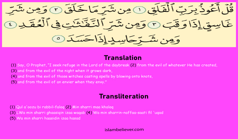 surha falaqwith english translation