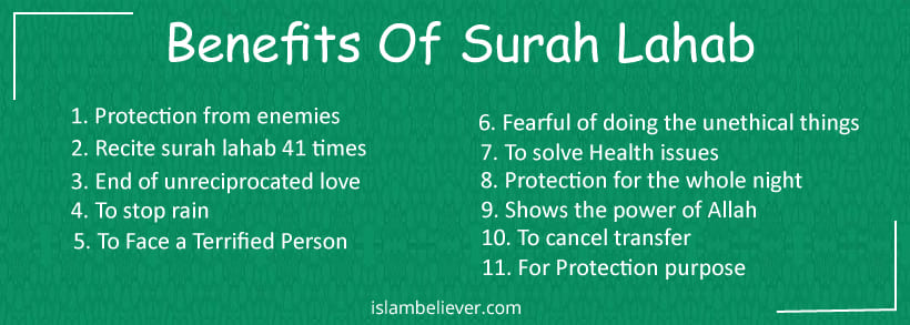 surah lahab benefits